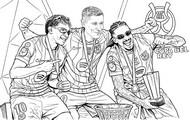 Image to color - Yamal, Lewandowski and Raphinha - Soccer - FC Barcelona