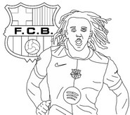 Dibujo gratuito - Jules Koundé - Fútbol - FC Barcelona