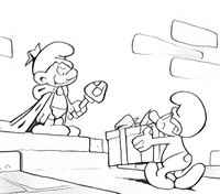 Feuille de coloriage - Le Schtroumpfissime - Les Schtroumpfs