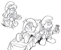 Coloriage à télécharger - Le docteur Schtroumpf - Les Schtroumpfs