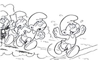 Coloriage - Les Schtroumpfs olympiques - Les Schtroumpfs