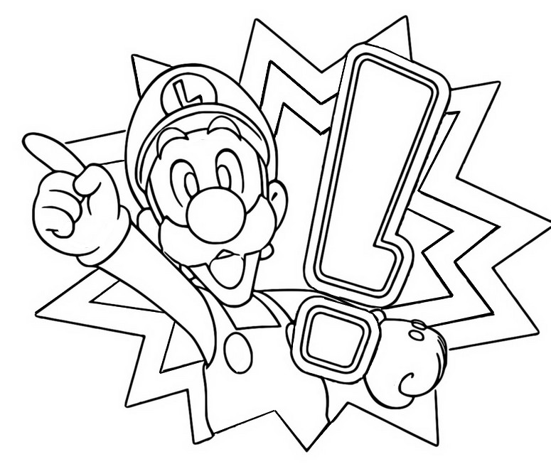 Dibujo para colorear ¡Lógica luigi!