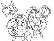 Dibujo para imprimir - los hermanos - Mario y Luigi Brothership