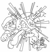 Dibujo descargable - ataques de hermanos - Mario y Luigi Brothership