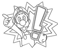 Dibujo para colorear - ¡Lógica luigi! - Mario y Luigi Brothership