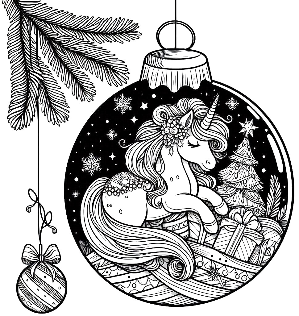 Coloring page Christmas ball