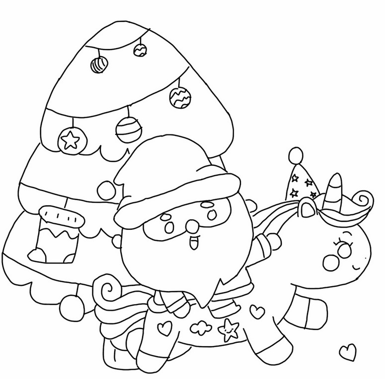 Coloring page Santa Claus