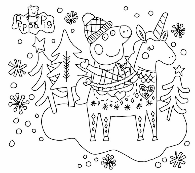 Coloring page Peppa Pig