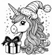 Coloring page Funny unicorn