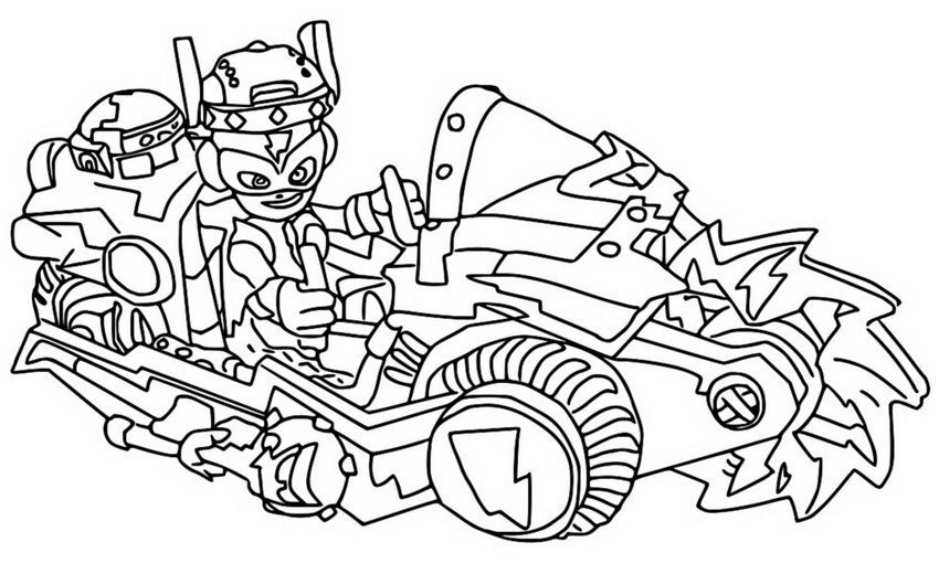 Coloriage Combat Vehicle Kid Fury