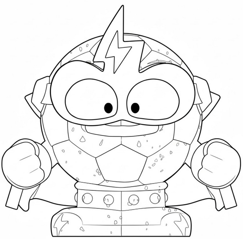 Obrazek do kolorowania - Energoal - Superthings - Kazoom Power