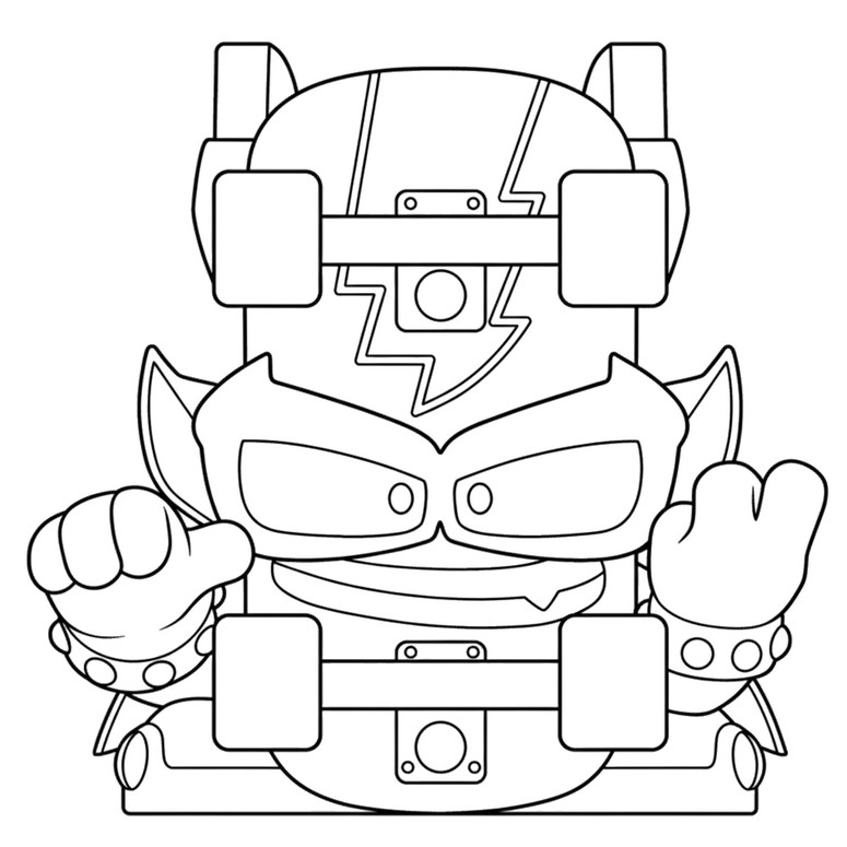 Kolorowanka - Sick Trick - Superthings - Kazoom Power