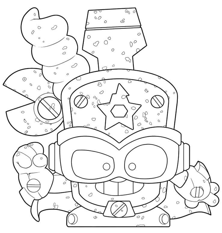 Rysunek do kolorowania - Creaty - Superthings - Kazoom Power