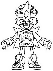 Immagine da colorare - Kid Kazoom - Superthings - Kazoom Power