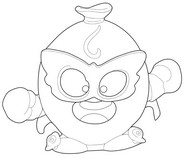 Darmowa kolorowanka - Hullaballoon - Superthings - Kazoom Power