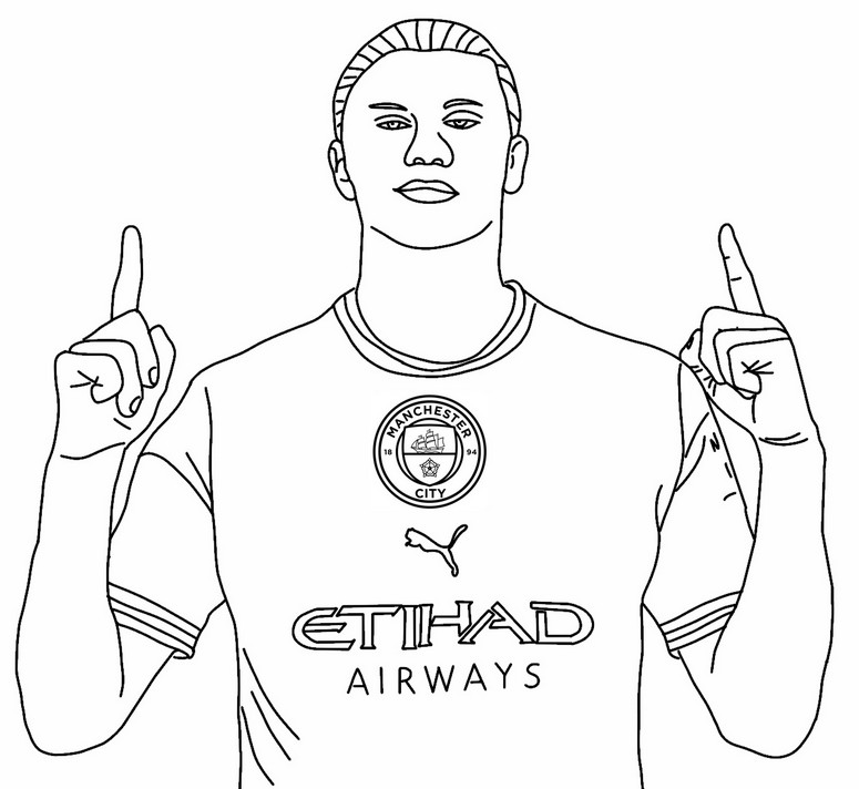 Coloring page Erling Haaland