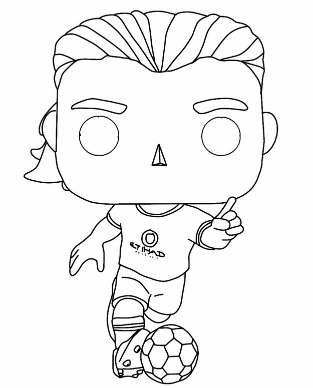 Coloring page Haaland Funko Pop