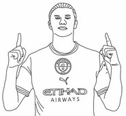 Foglio da colorare - Erling Haaland - Calcio - Manchester City