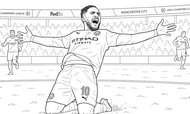 Downloadable coloring - Rayan Cherki - Soccer - Manchester City