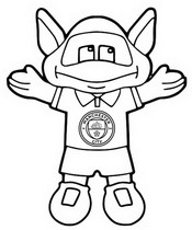 Disegno da colorare - Moonchester - Calcio - Manchester City