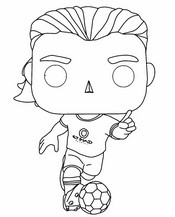 Illustrazione da colorare - Haaland Funko Pop - Calcio - Manchester City