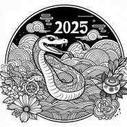 Fargelegge Godt nytt år 2025