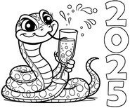 Desenho para colorir Cobra engraçada