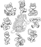 Dibujo para colorear - Smiling Critters - Poppy Playtime 4 - Yarnaby