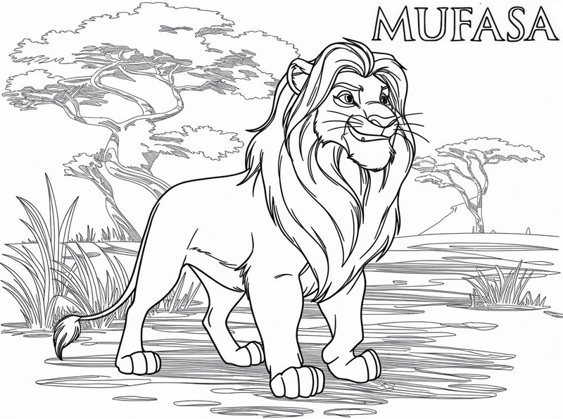 Coloring page Mufasa