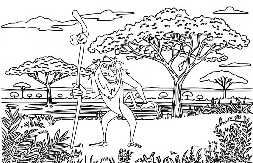 Coloring page Rafiki