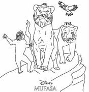 Ausmalbild zum Herunterladen - Poster - Mufasa - Der König der Löwen