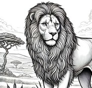 Ausmalbild - Kiros - Mufasa - Der König der Löwen