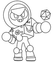 Imagen para colorear - Meeple - Brawl Stars - Toy Story