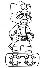 Dibujo para colorear - Ollie - Brawl Stars - Toy Story