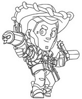 Dibujo para imprimir - Colt Woody - Brawl Stars - Toy Story