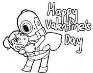 Immagine da colorare - Happy Valentine's Day - Brawl Stars - San Brawlentino