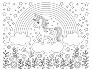 Dibujo gratuito - Arcoíris - unicornios