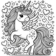 Dibujo para imprimir - Copas - unicornios