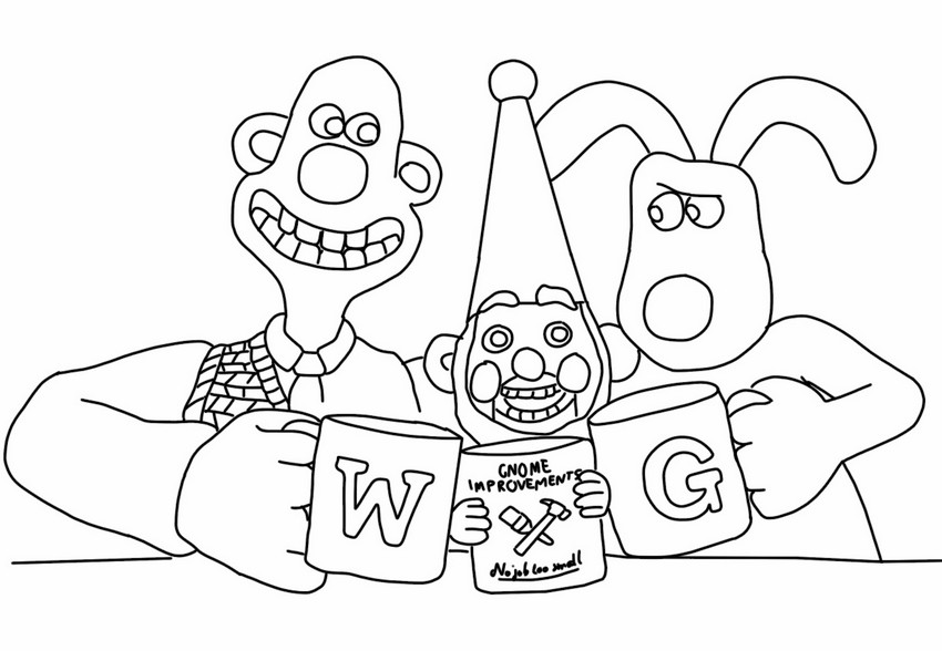 Coloriage Wallace et Gromit : La palme de la vengeance