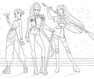 Imagen para colorear - KPop Demon Hunters - Netflix 2025