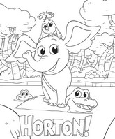 Gratis kleurplaat - Horton! - Netflix 2025