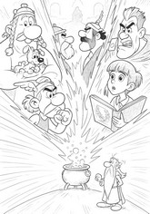 Dibujo para colorear - Astérix y Obélix: El combate de los jefes - Netflix 2025
