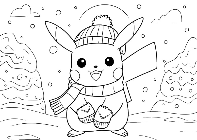 Desenho para colorir Pikachu