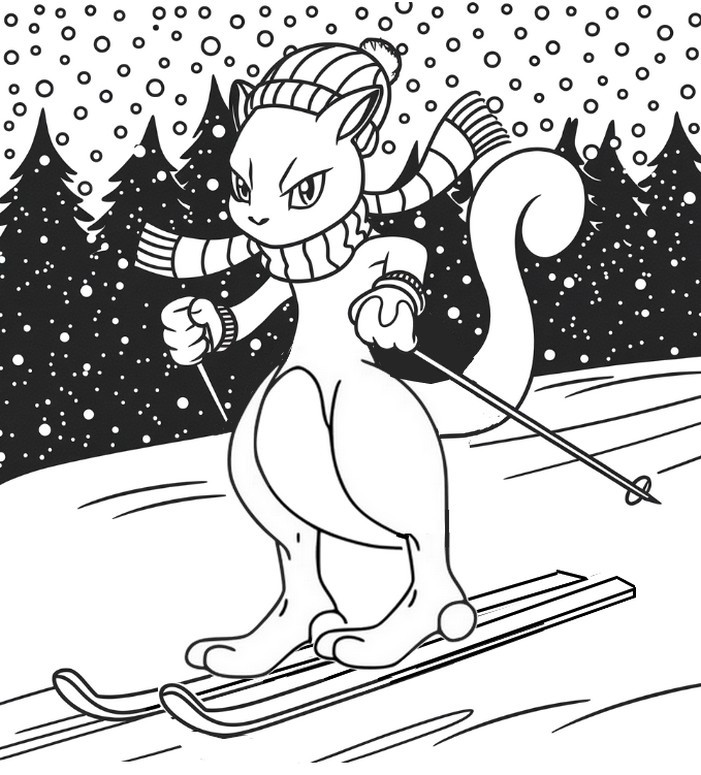 Kolorowanka Mewtwo