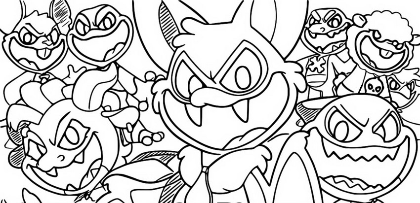 Desenho para colorir Nightmare Critters