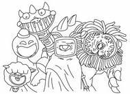 Lámina para colorear - Pianosaurus y amigos - Poppy Playtime - Capítulo 4