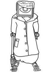 Hoja para colorear - el medico - Poppy Playtime - Capítulo 4