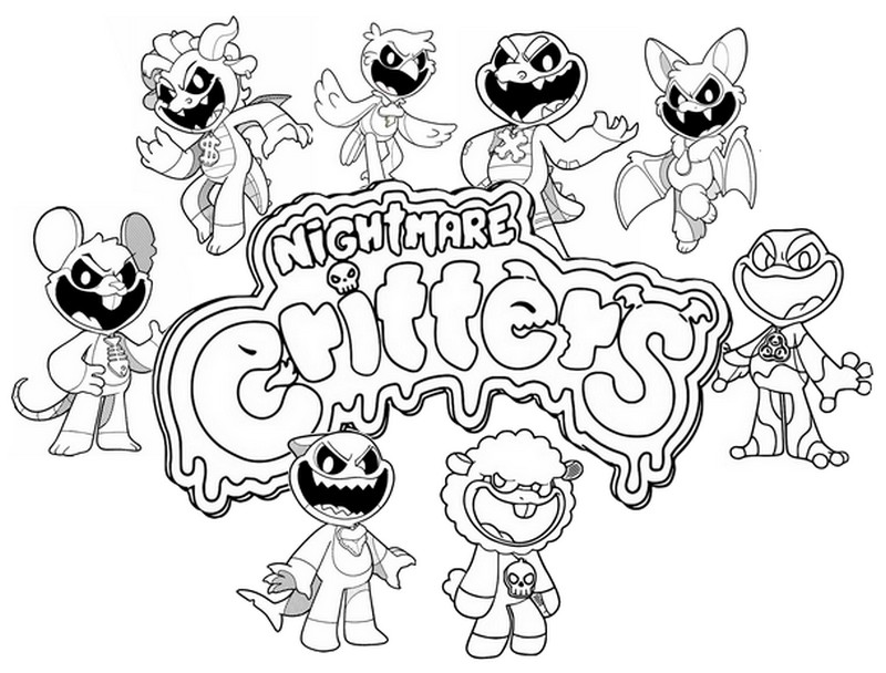 Coloriage Tous Nightmare Critters