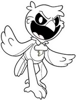 Dibujo para colorear - Poe - Poppy Playtime 4 - Nightmare Critters