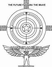 Dibujo descargable - The future favours the brave - Captain America - Brave New World